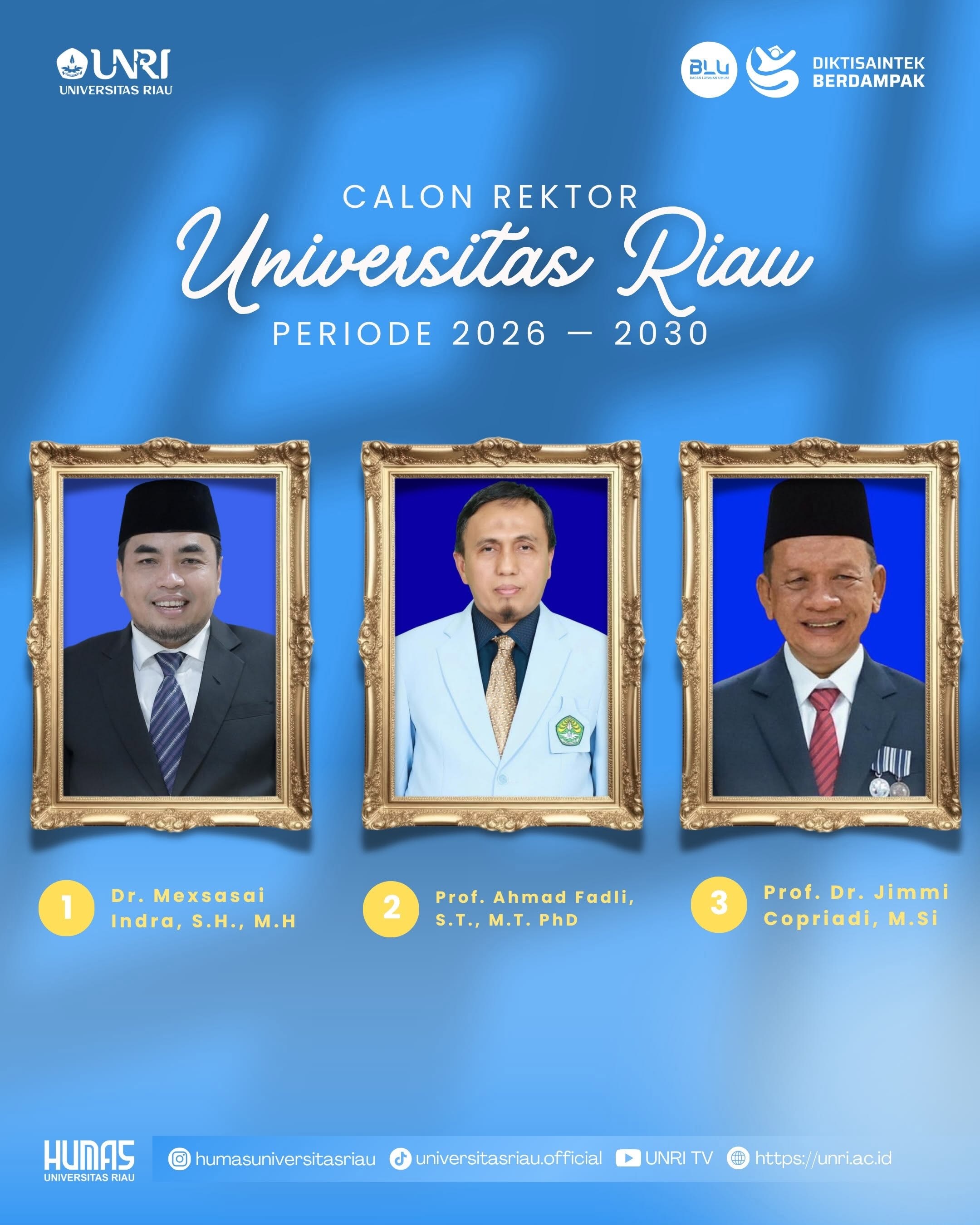 Iklan Rektor Unri 3 Besar 2026